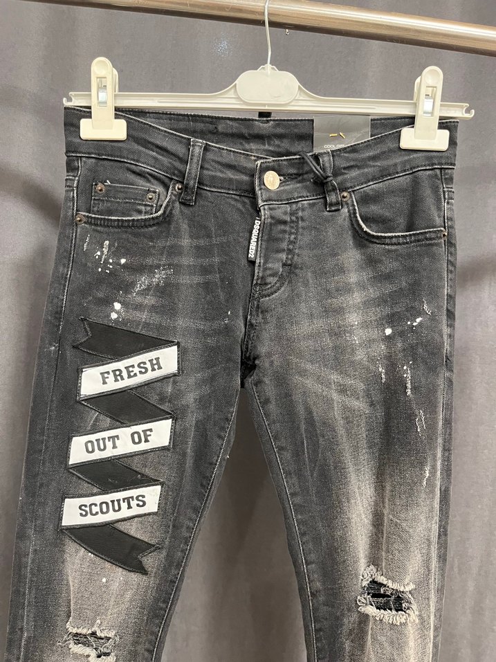 Fresh Out of Scouts Siyah Yıkamalı Dar Kesim Jean — görsel 2/3