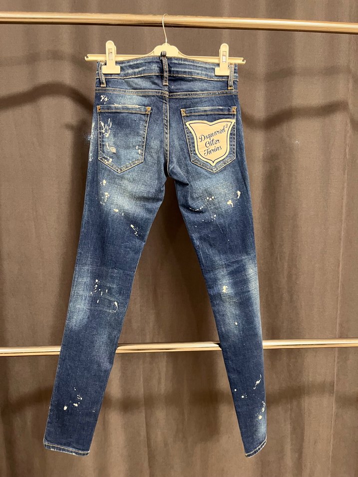 Renkli Yama Detaylı Dar Kesim Denim Jean — görsel 4/5
