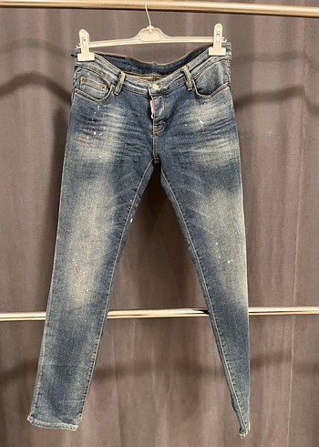 DSquared2 Yuksek Bel Mavi Denim Skinny Jean