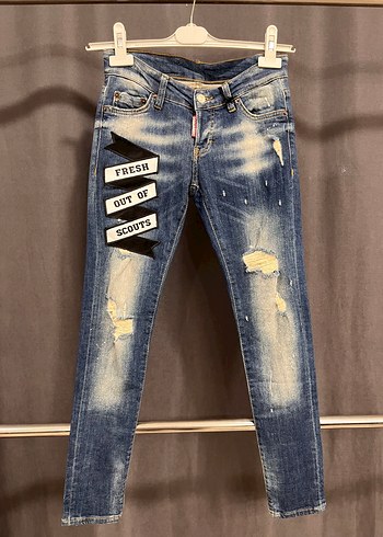 DSquared2 Mavi Yikamali Dar Kesim Jean