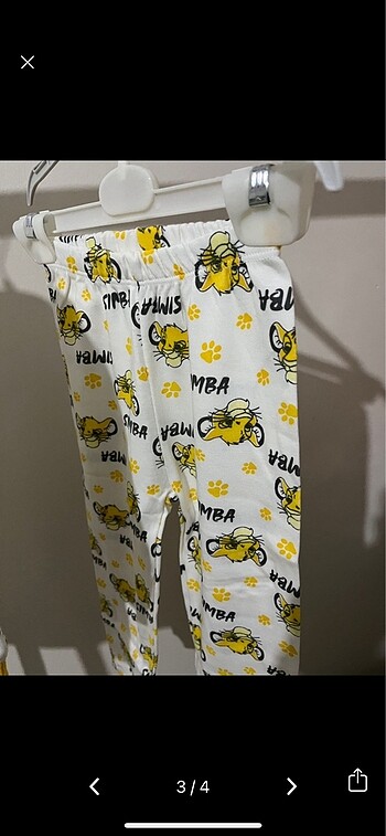 6 Yaş Beden Sıfır pijama takımı