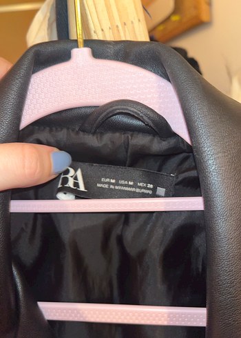 Siyah Deri Biker Ceket - Görsel 4