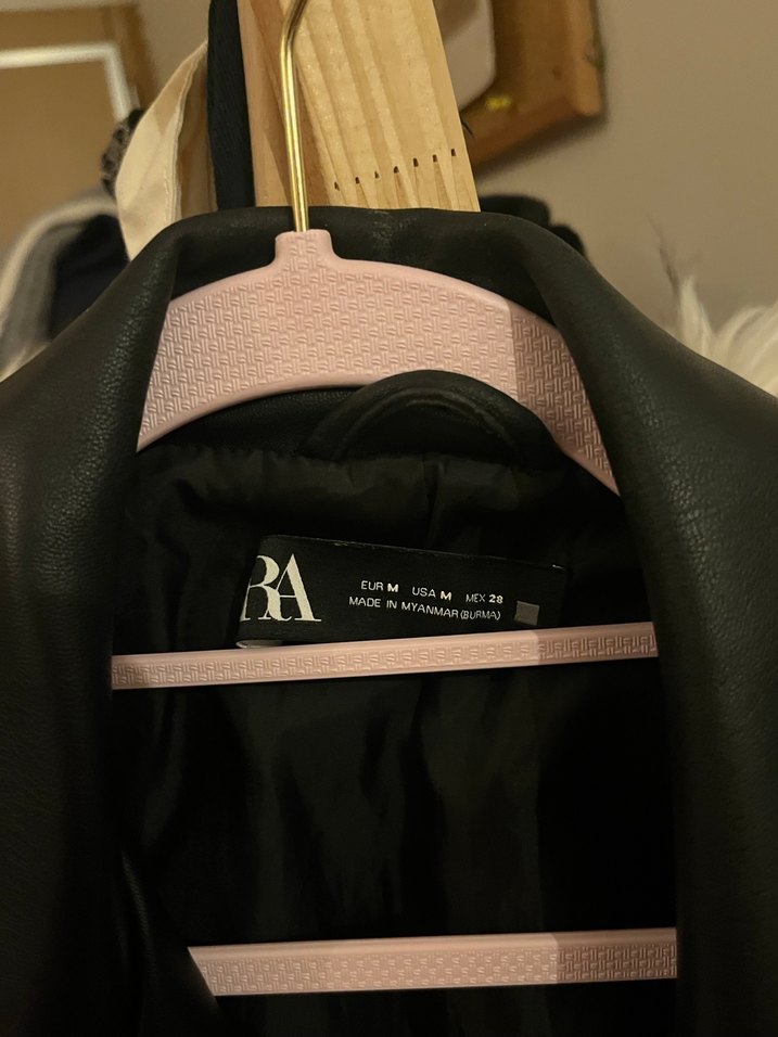 Siyah Deri Biker Ceket - Görsel 5