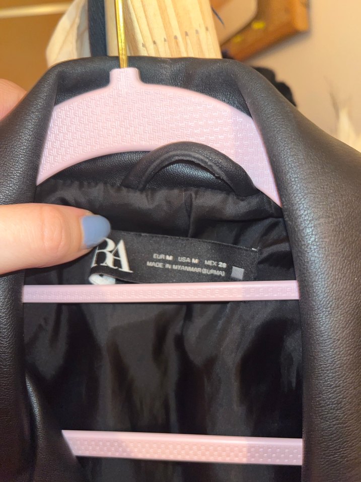 Siyah Deri Biker Ceket - Görsel 4