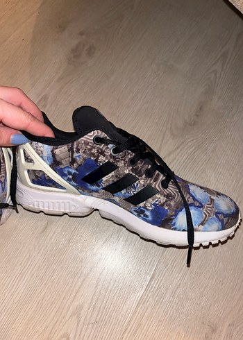 Adidas Mavi Baskılı Bağcıklı Kadın Spor Ayakkabı - Görsel 4