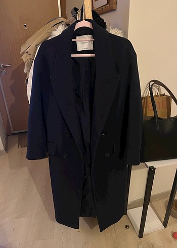 Siyah Çift Düğmeli Kaban - Görsel 2