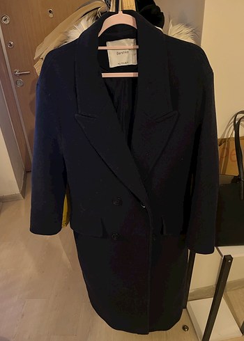 Siyah Çift Düğmeli Kaban - Görsel 4