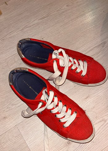 Kırmızı Kadın Spor Ayakkabı Velcro Detaylı - Görsel 2