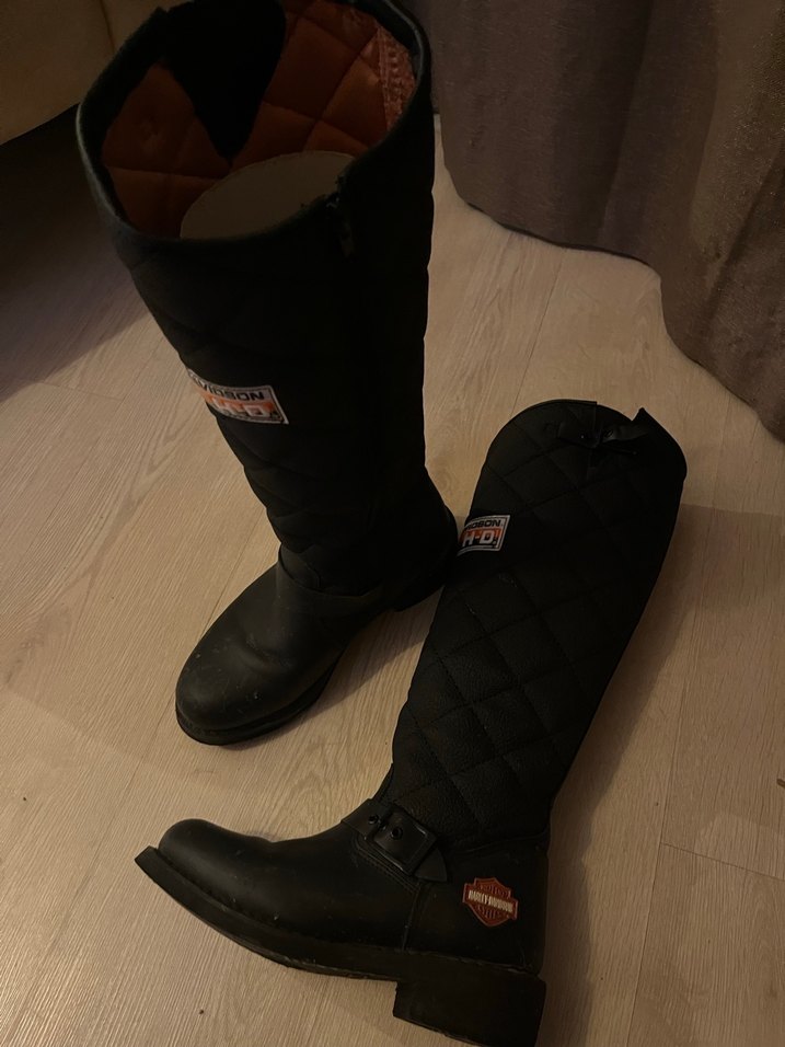 Kadın Siyah Deri Biker Dizüstü Çizme - Görsel 2