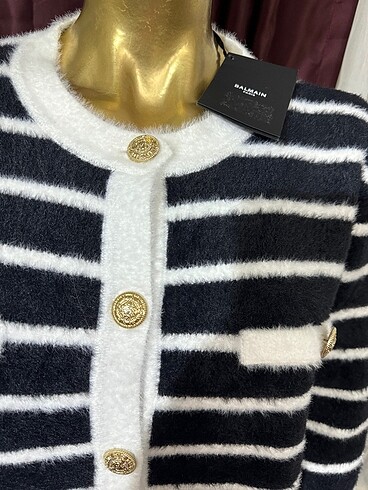 xl Beden siyah Renk BALMAIN KÜRK HIRKA