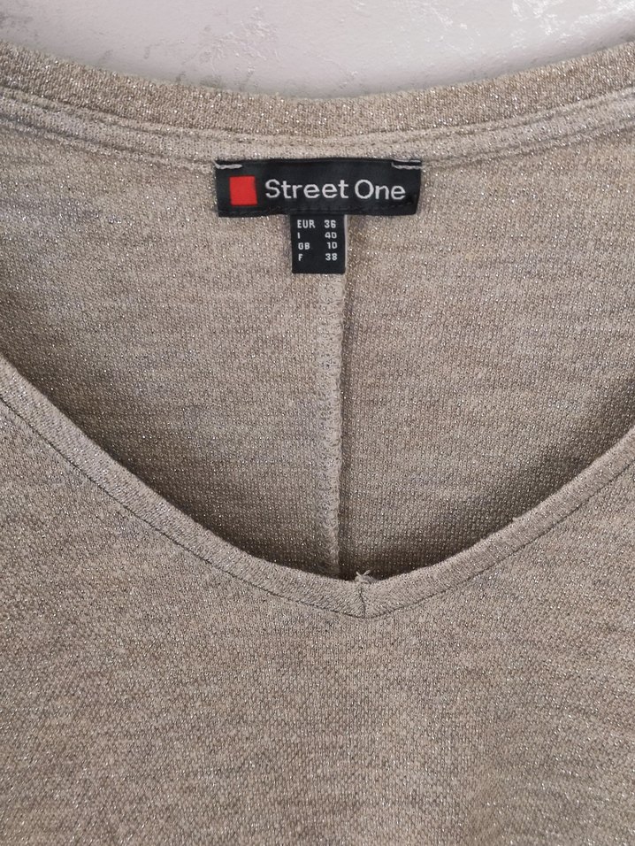 Bej V Yakalı Kadın Salaş Kazak - Görsel 5