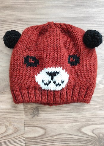 Kırmızı lErkek Çocuk Örgü Bere - Görsel 2