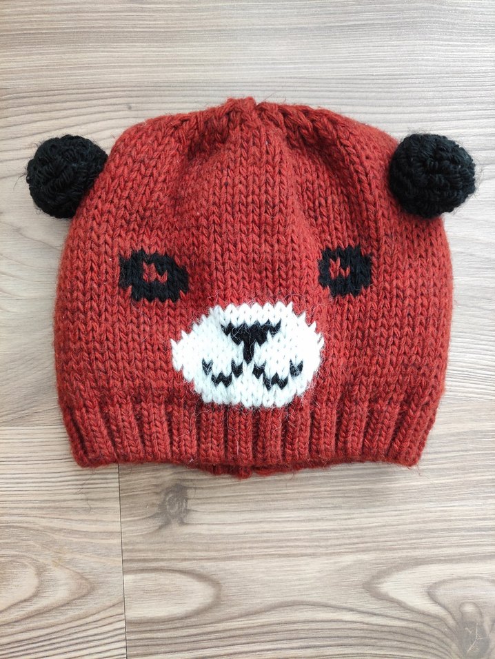 Kırmızı lErkek Çocuk Örgü Bere - Görsel 2