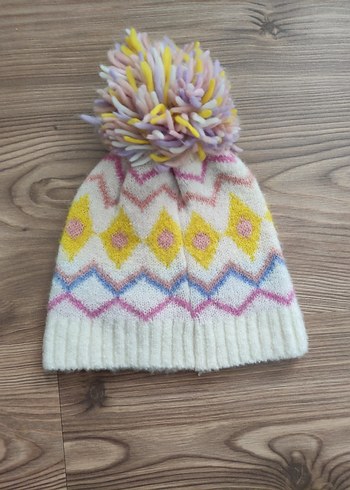 Renkli Ponponlu Örgü Bere - Görsel 2