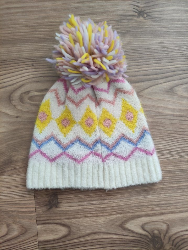 Renkli Ponponlu Örgü Bere - Görsel 2