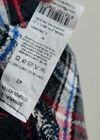 Renkli Kareli Mini Etek - Görsel 3