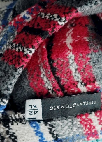 Renkli Kareli Mini Etek - Görsel 4