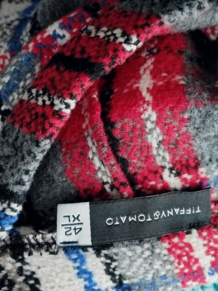 Renkli Kareli Mini Etek - Görsel 4