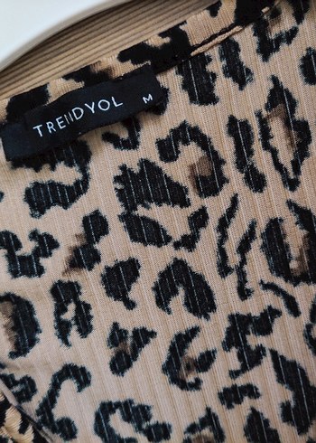 Kahverengi Leopar Desenli Kadın Tulum - Görsel 2