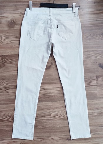 40 Beden Levi's Beyaz Denim Pantolon