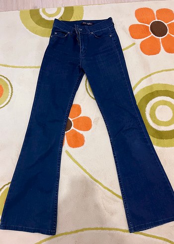 Diğer Koyu Mavi Retro Denim Jean