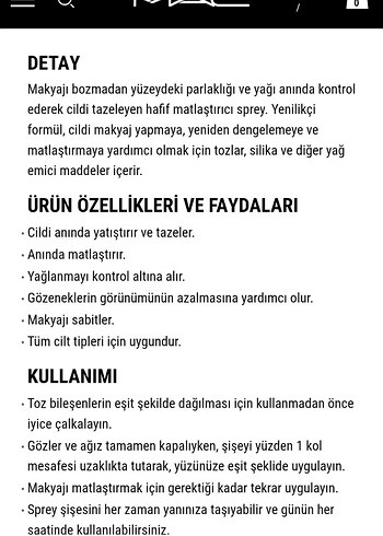 MAC Mac PREP+PRIME Makyaj Sabitleyici Sprey