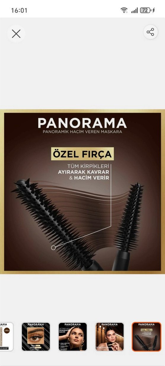 PANORAMA Panoramik Hacim Veren Maskara - Görsel 3