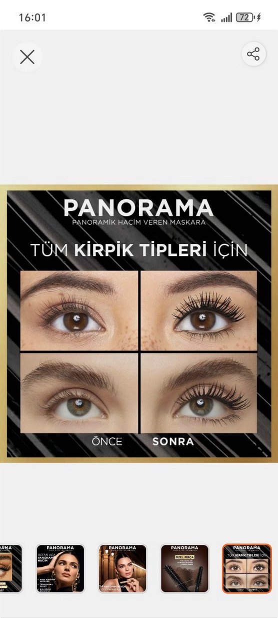 PANORAMA Panoramik Hacim Veren Maskara - Görsel 2