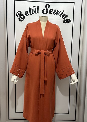 Kemerli Uzun camel Kadın Kimono