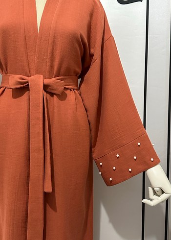Tasarımcı Kemerli Uzun camel Kadın Kimono
