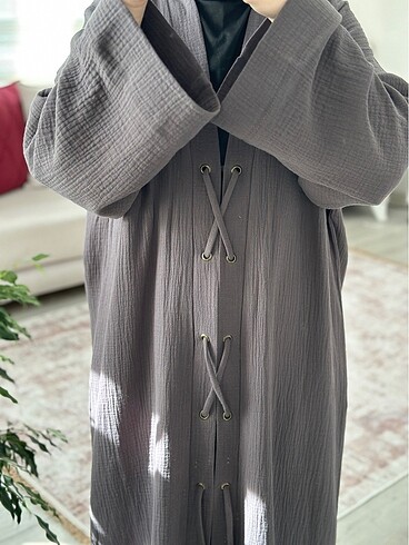 m Beden gri Renk Abaya /kimono
