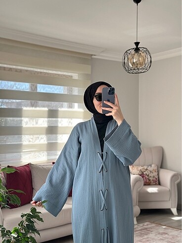 m Beden mavi Renk Kimono/abaya