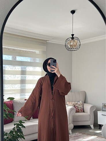 m Beden kahverengi Renk Kimono/abaya