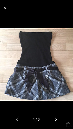 Zara Zara marka kışlık straplez elbise