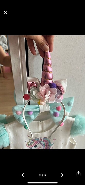 7 Yaş Beden Unicorn elbise