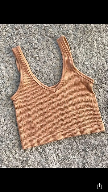 Urban Outfitters askılı crop büstiyer taba renk