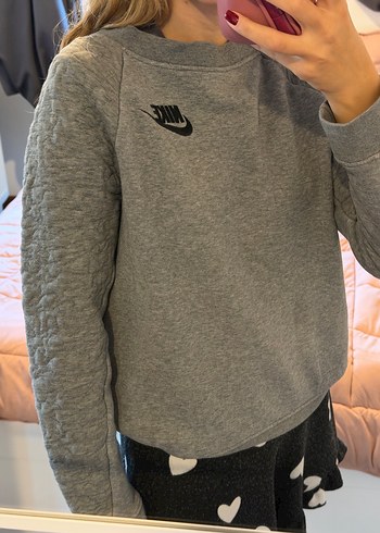 Nike Gri Melanj Bisiklet Yaka Sweatshirt