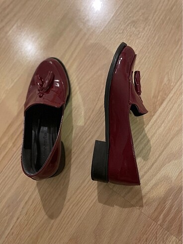 37 Beden Bordo rugan ayakkabı
