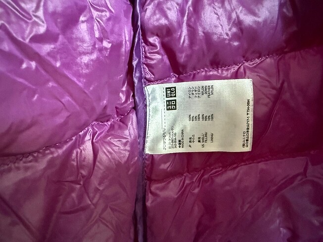 m Beden pembe Renk Uniqlo kaz tüyü yelek
