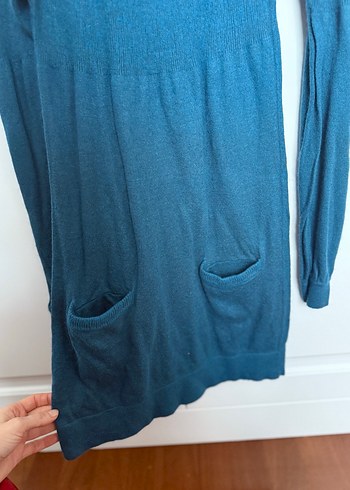 Kadın Turkuaz Balıkçı Yaka Triko Elbise - Görsel 4