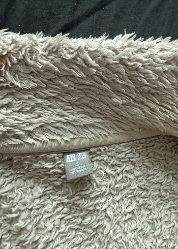 Bej Yumuşak Dokulu Yüksek Yakalı Kadın Ceket - Görsel 3