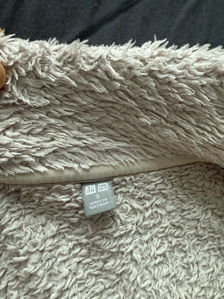 Bej Yumuşak Dokulu Yüksek Yakalı Kadın Ceket - Görsel 3