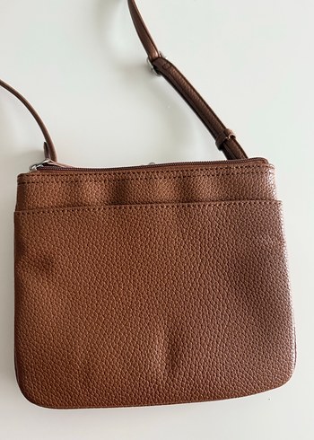 Kilitli Kahverengi Deri Kadın Çanta - Görsel 6