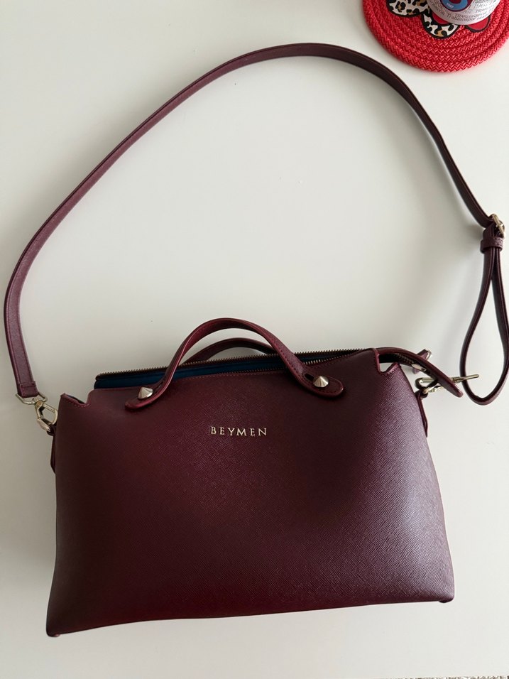 Beymen Bordo Deri Kadın Çanta - Görsel 3