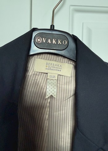 Düğmeli Koyu Gri Kadın Blazer Ceket - Görsel 3