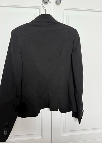 Bordo Astarlı Siyah Kadın Blazer Ceket - Görsel 3