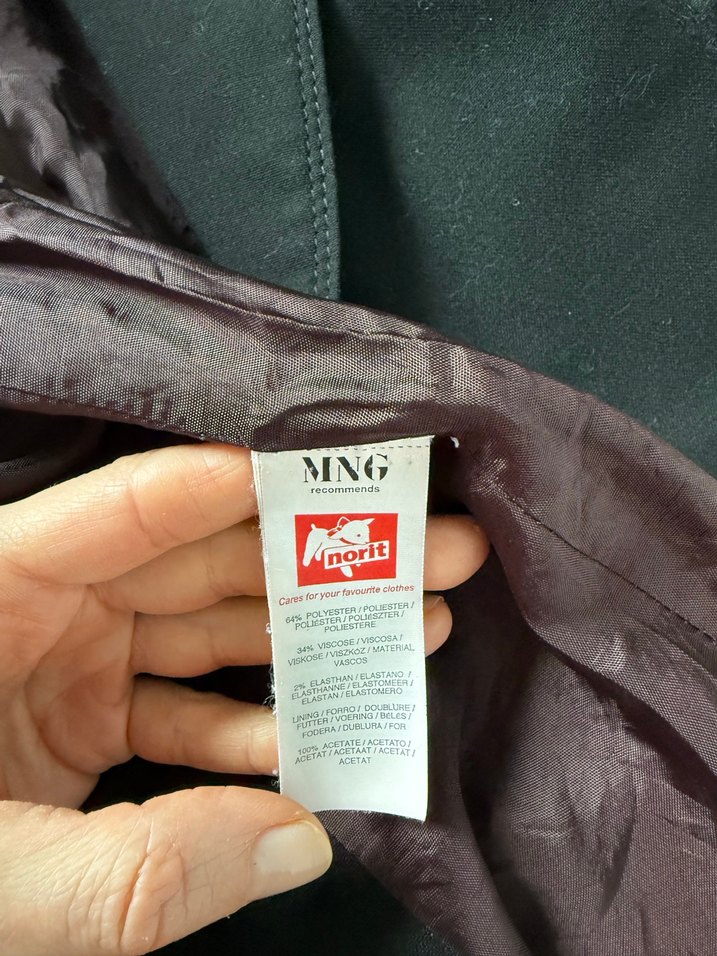 Bordo Astarlı Siyah Kadın Blazer Ceket - Görsel 4