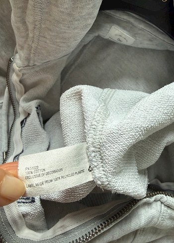 Gri Fermuarlı Kadın Sweatshirt - Görsel 5