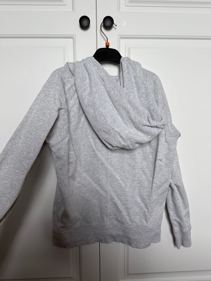 Gri Fermuarlı Kadın Sweatshirt - Görsel 2