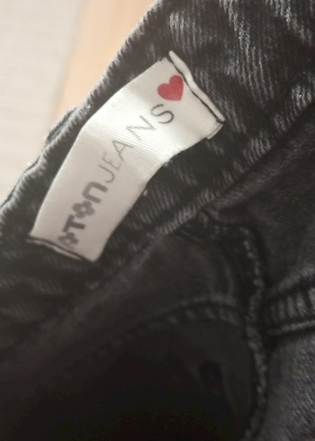 28 Beden gri Renk Gri Kadın Denim Salaş Jean Pantolon